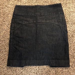 Denim pencil skirt